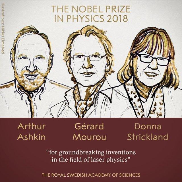 برندگان نوبل فیزیک 2018 معرفی شدند