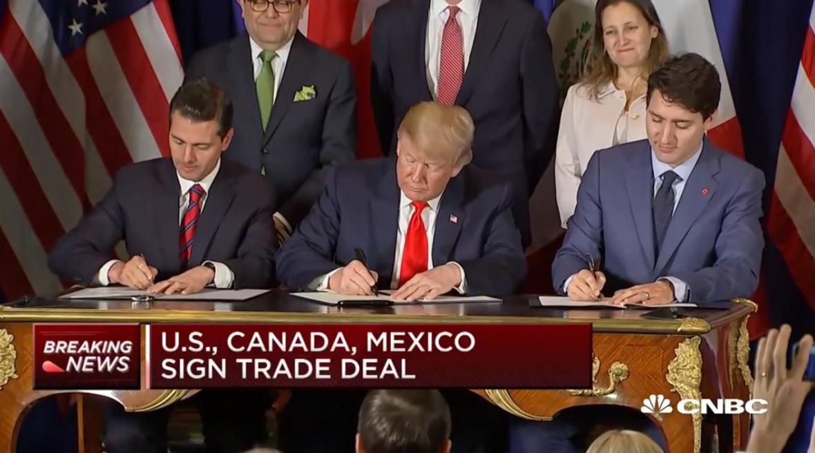 امضای توافق جدید تجاری میان آمریکا، کانادا و مکزیک