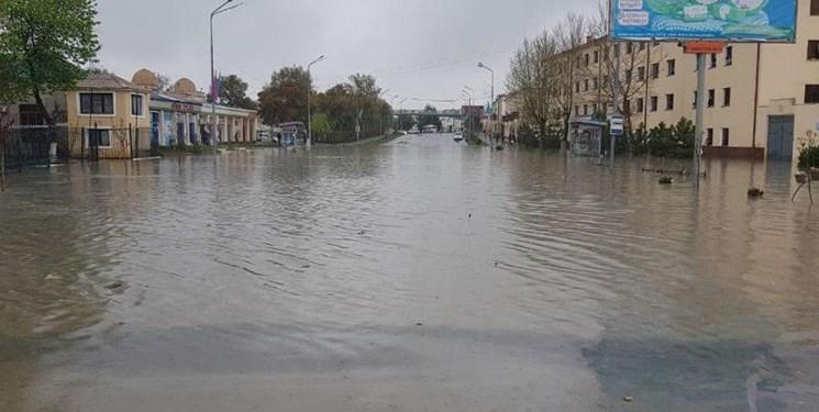 سیل شهر سمرقند ازبکستان را درنوردید+تصاویر سیل شهر سمرقند ازبکستان را درنوردید