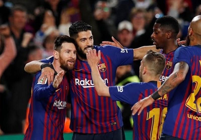 بارسلونا با گل مسی بیست وششمین قهرمانی در لالیگا را جشن گرفت