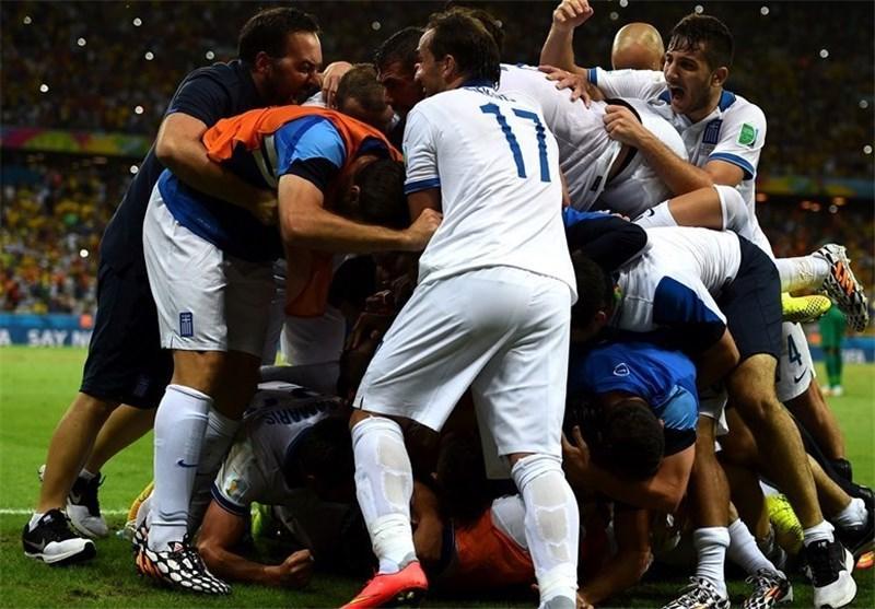 تصاویر صعود رویایی یونان در لحظات پایانی بازی