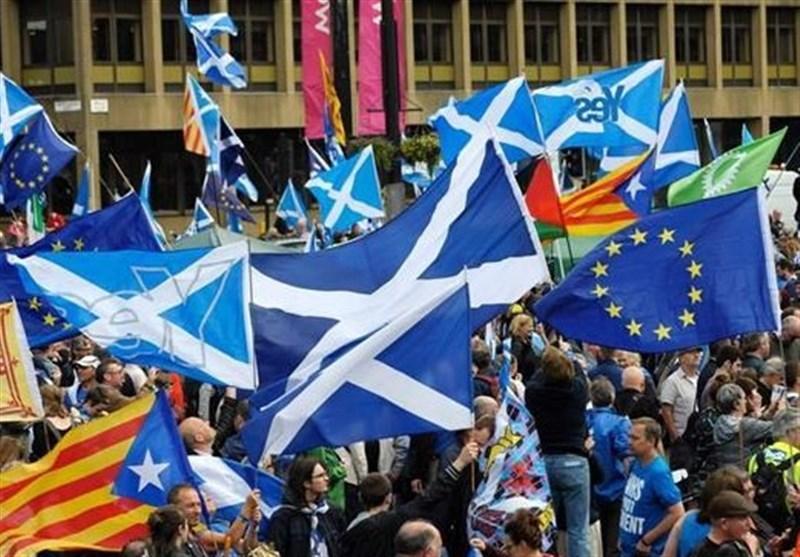 راهپیمایی حامیان استقلال اسکاتلند از بریتانیا در گلاسگو