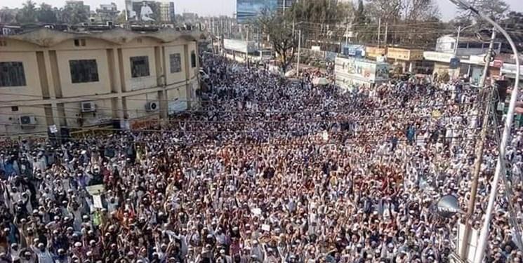 فیلم و عکس، تظاهرات در بنگلادش علیه کشتار مسلمانان در هند فیلم و عکس، تظاهرات در بنگلادش علیه کشتار مسلمانان در هند