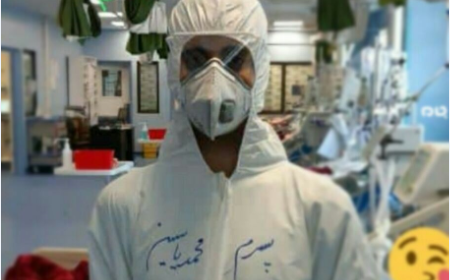 دلتنگی پدرانه پرستار جوان برای نوزاد 2 ماهه اش دلتنگی پدرانه پرستار جوان برای نوزاد 2 ماهه اش