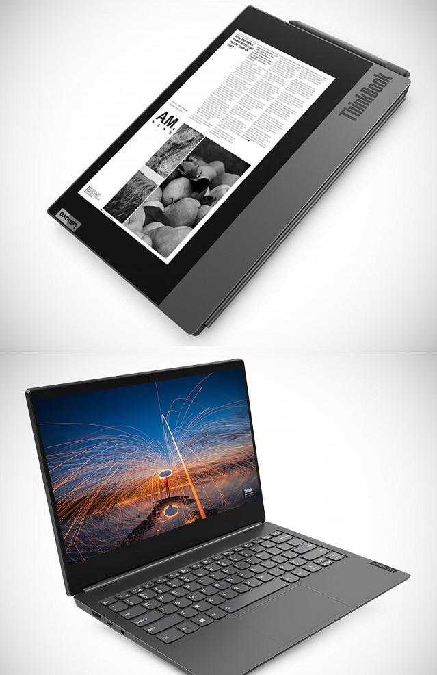 لپ تاپ خاص Lenovo ThinkBook Plus با دو نمایشگر پشت و جلو به صورت همزمان لپ تاپ خاص Lenovo ThinkBook Plus با دو نمایشگر پشت و جلو به صورت همزمان معرفی گردید