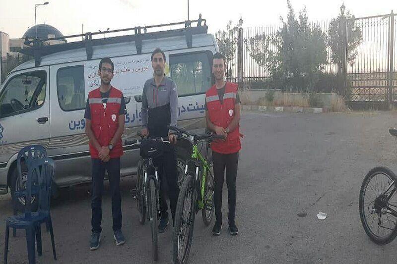 خبرنگاران کمپ آموزش رایگان دوچرخه سواری در قزوین برپا شد