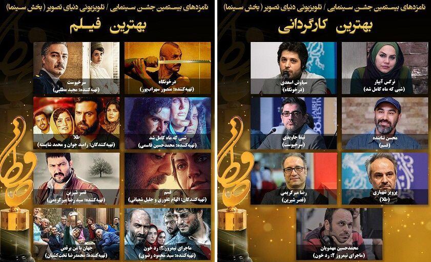 خبرنگاران رقابت نزدیک سینماگران در بیستمین جشن حافظ