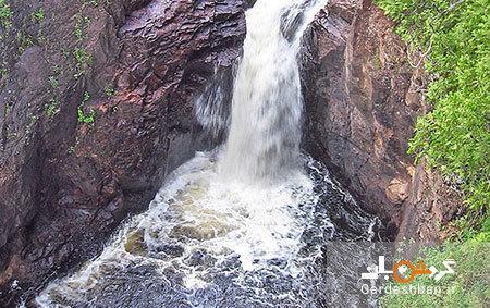 آبشار کتری شیطان در مرز آمریکا و کانادا که پنهان میشود