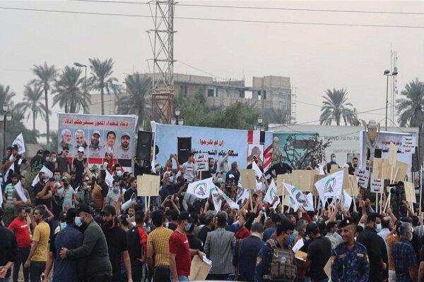 برگزاری تظاهرات علیه حضور تروریستهای آمریکایی در عراق