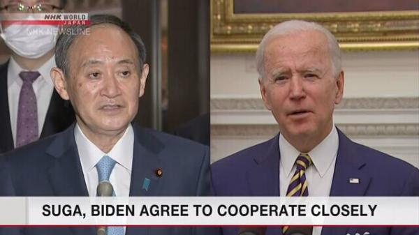 اولین تماس نخست وزیر ژاپن با جو بایدن، توافق برای تقویت روابط