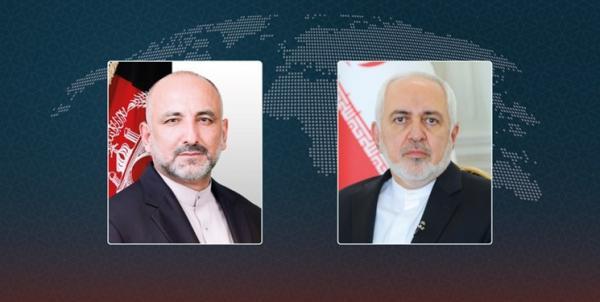 گفت وگوی تلفنی اتمر و ظریف؛ قدردانی افغانستان از نقش موثر ایران در فرایند صلح
