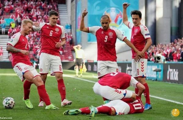نیمه تمام ماندن ملاقات دانمارک و فنلاند پس از غش کردن اریکسن
