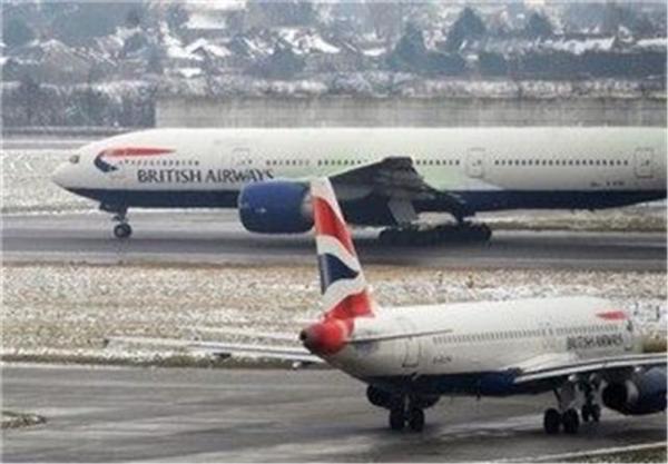 طوفان فرود هواپیماهای مسافربری در فرودگاه لندن را با چالش روبرو کرد