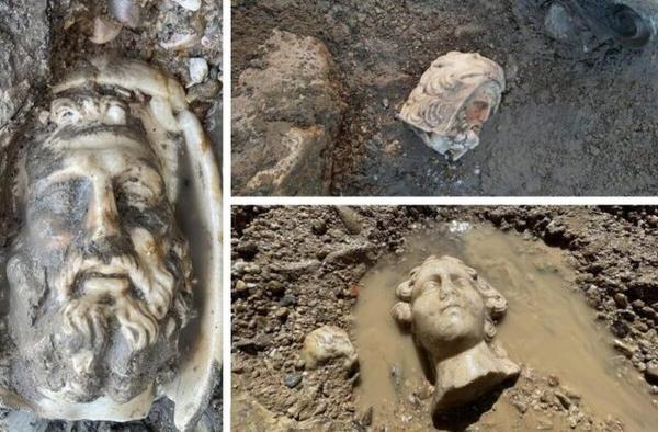 کشف سر های جداشده سنگی در ترکیه