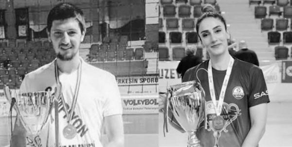 مرگ تلخ زوج ورزشکار ترکیه ای ، والیبالیست هایی که زیر آوار ماندند